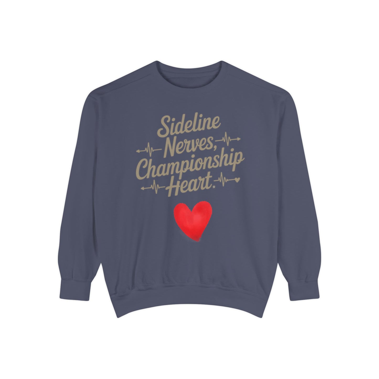 Sideline Nerves Championship Heart - Heavyweight Crewneck
