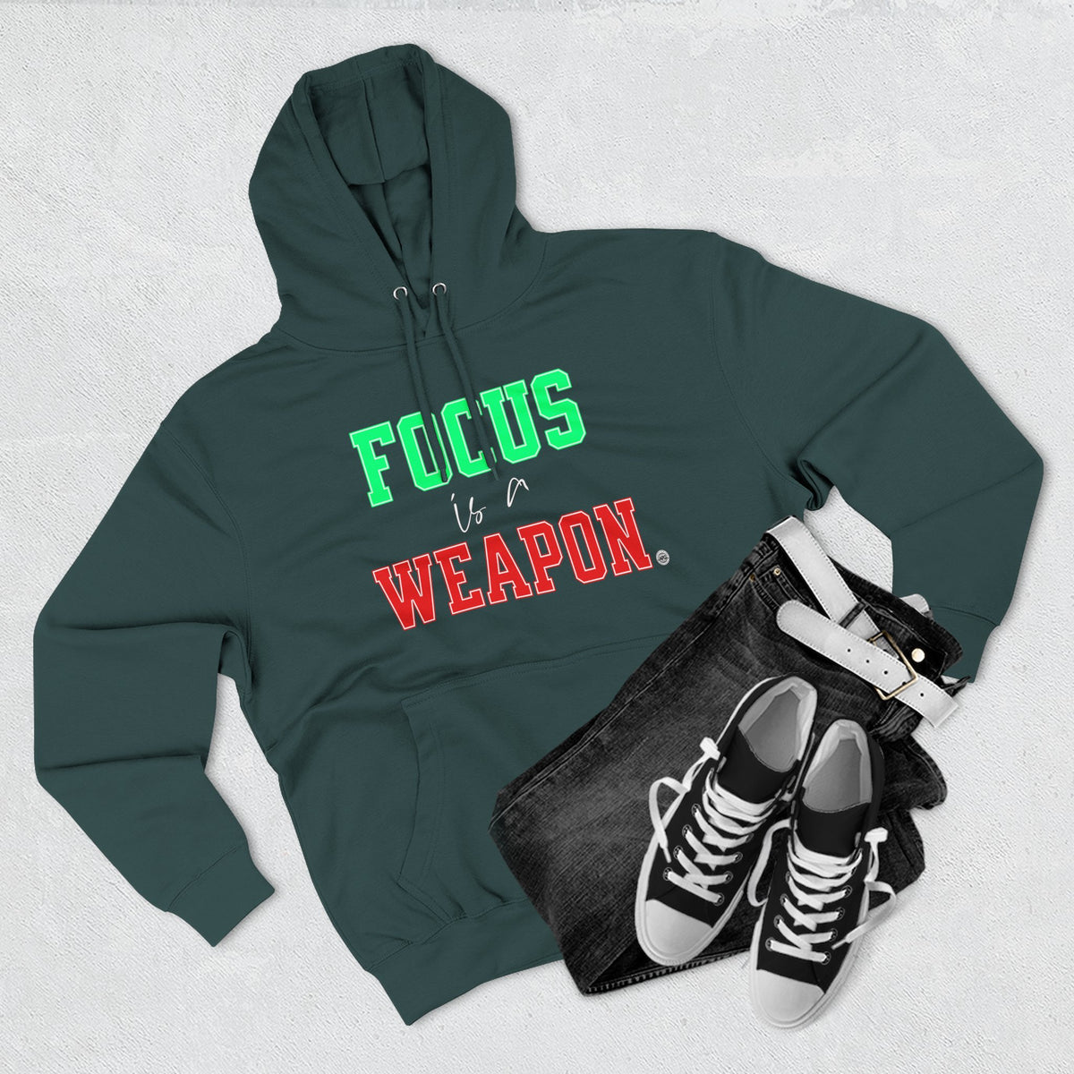 Focus Is a Weapon 80/20 Cotton-Blend Hoodie