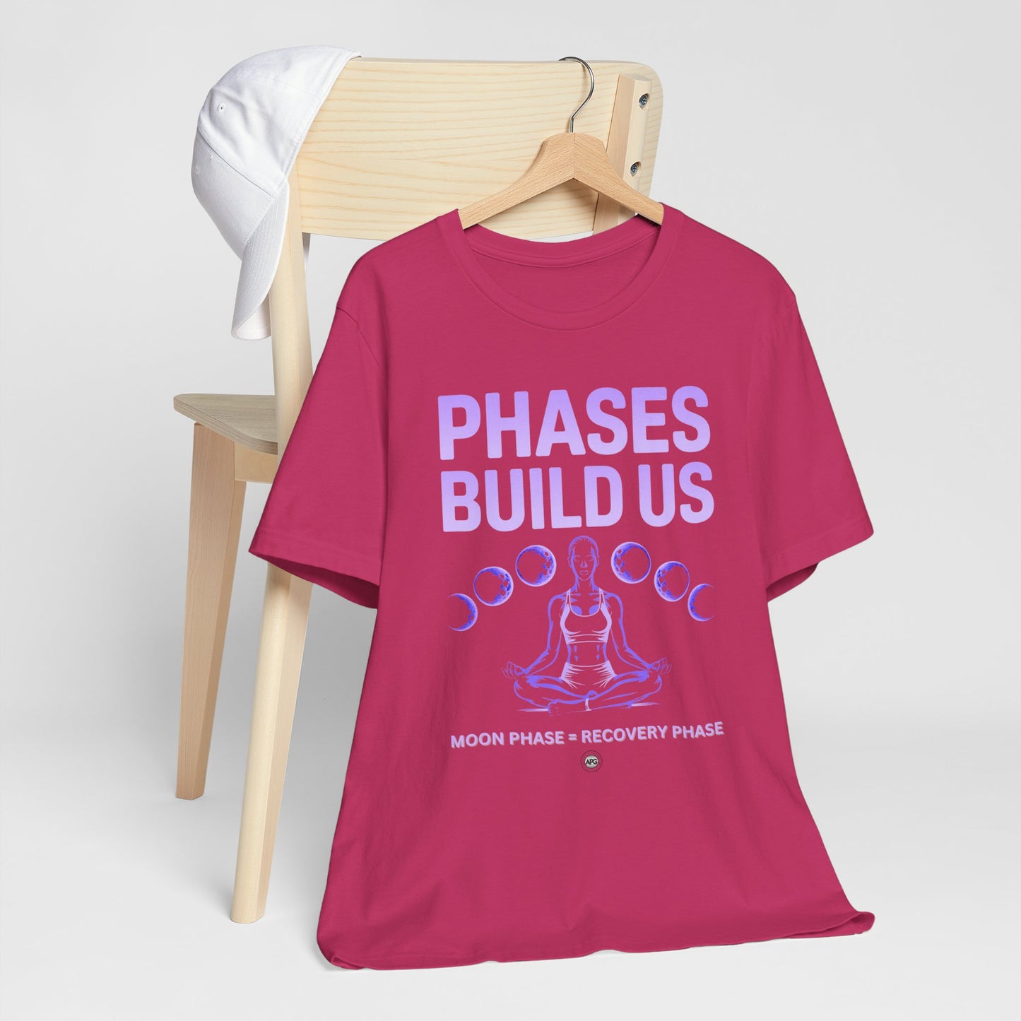 Moon Phases Recovery Tee - Purple Text