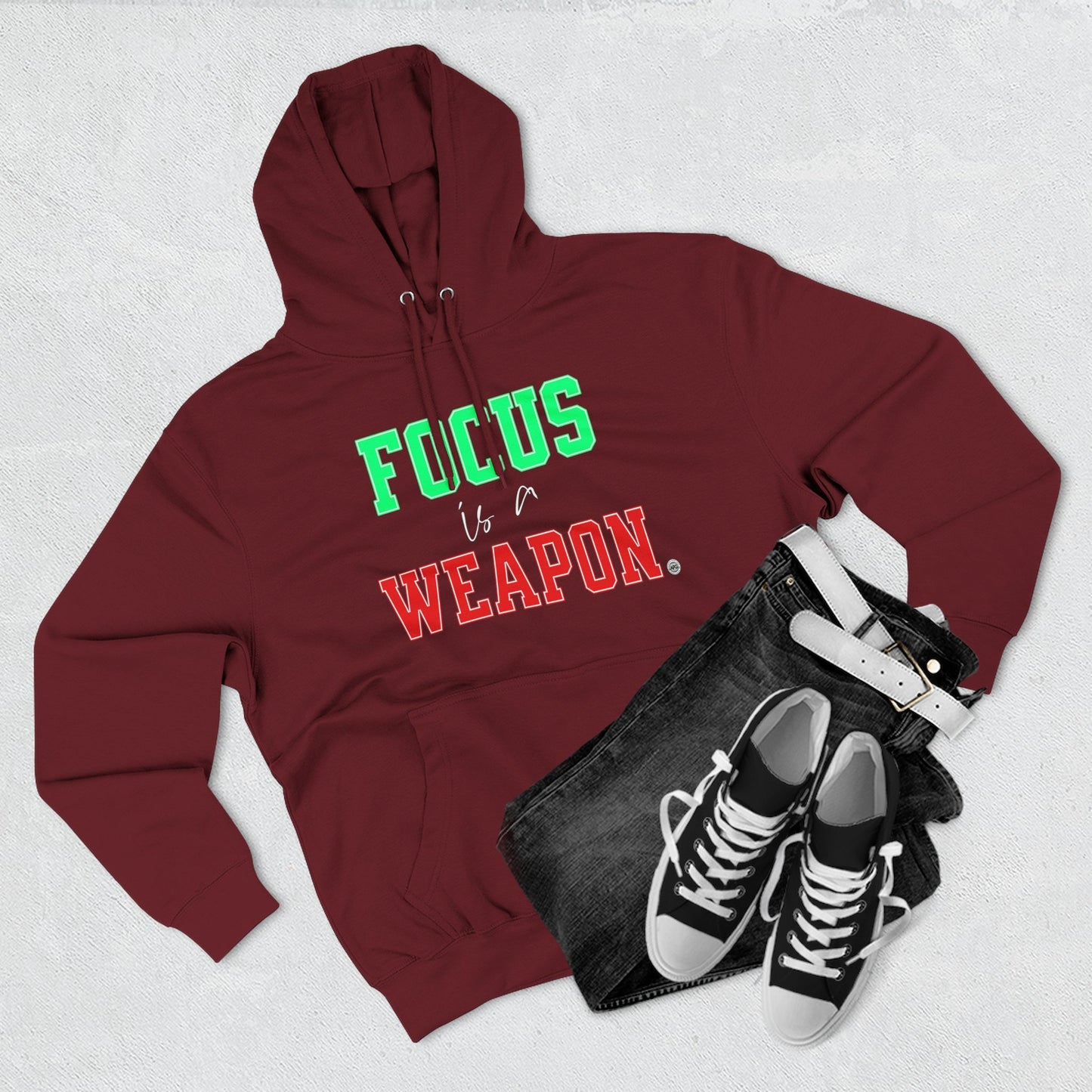 Focus Is a Weapon 80/20 Cotton-Blend Hoodie