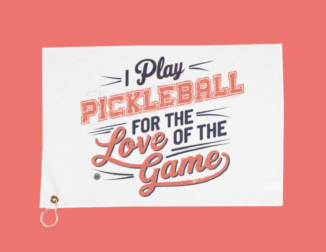 Pickleball Love Towel - Ideal for Players, Motivational Decor, Birthday and Holidays, Fun Sports Gift