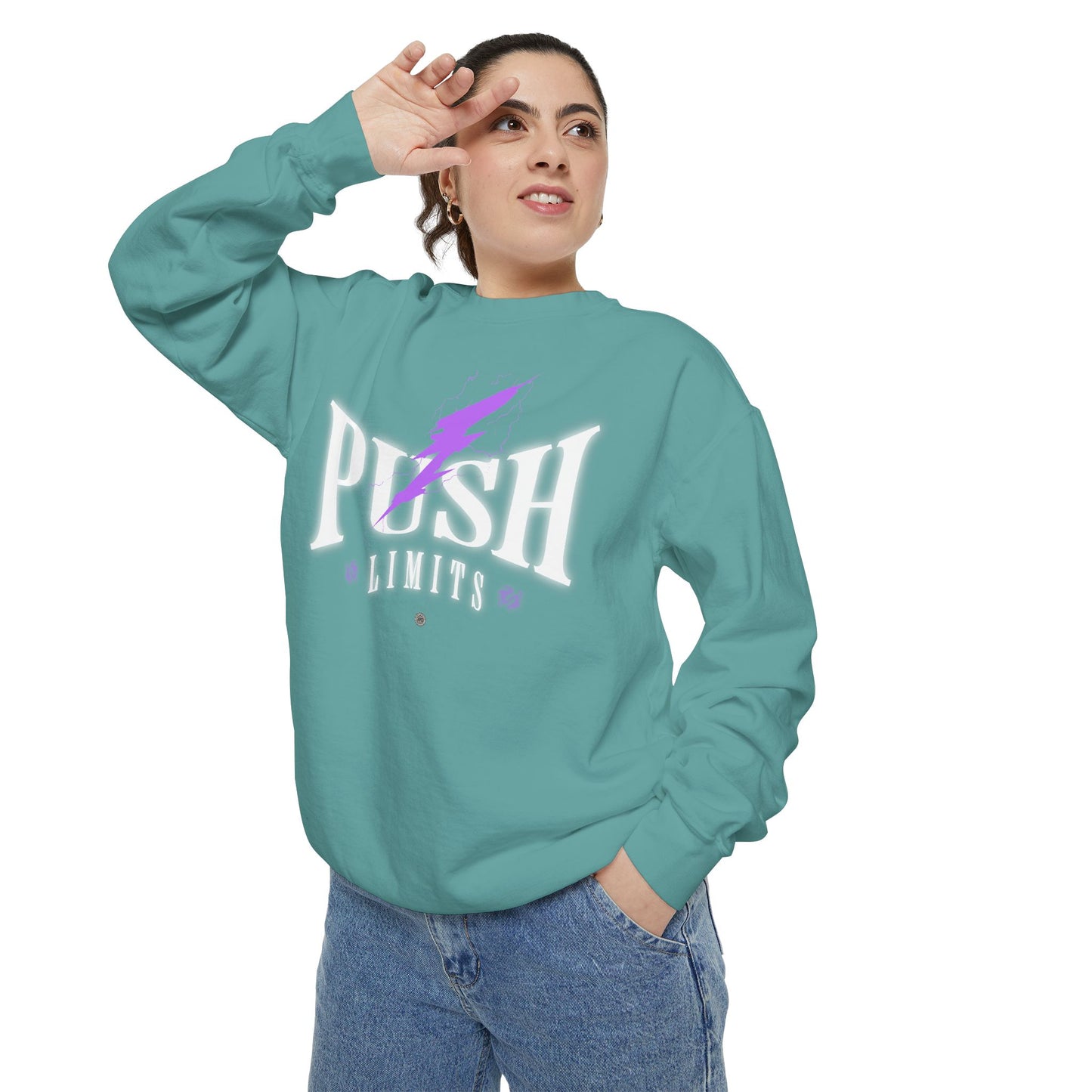 Push Limits Motivational Heavyweight Sweatshirt