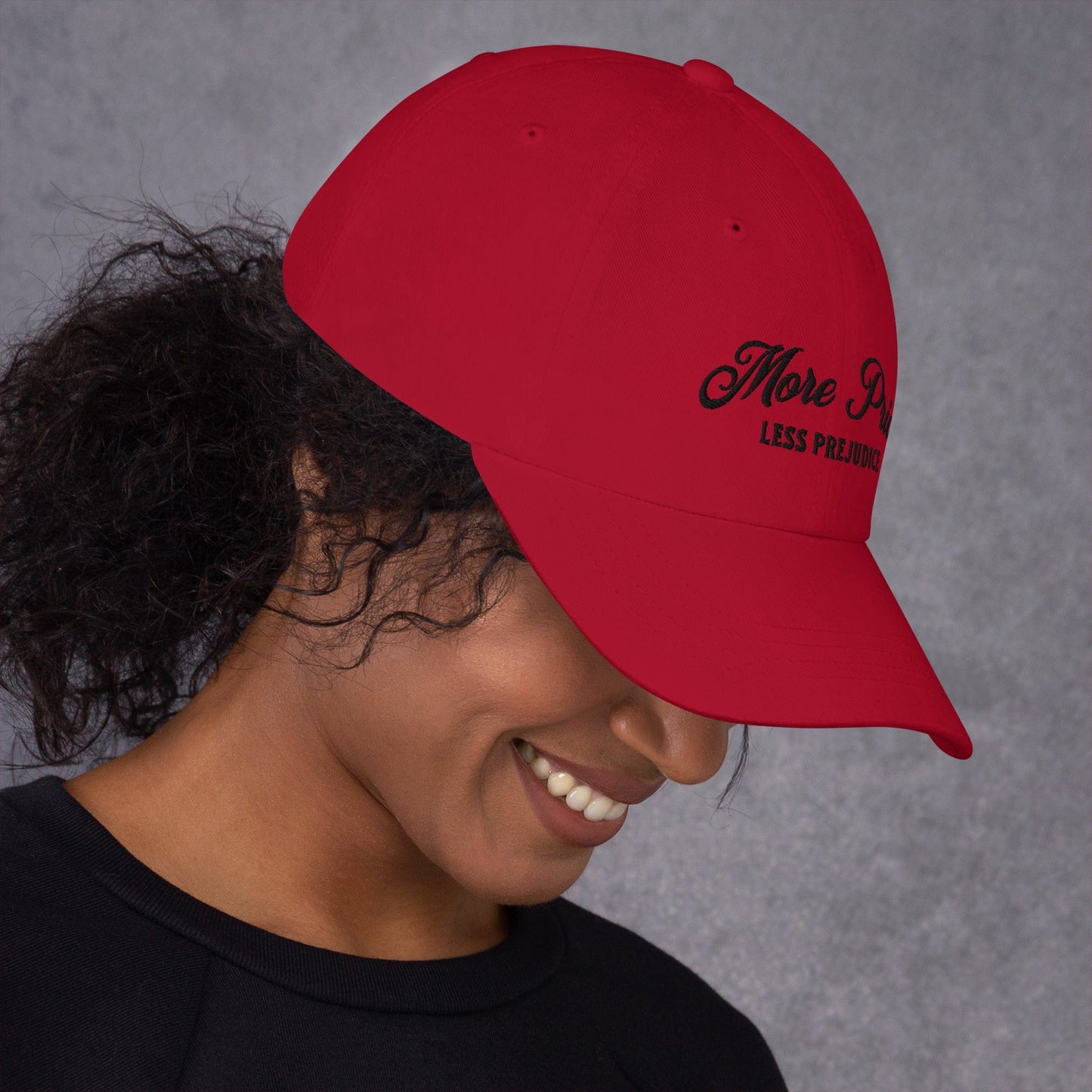 Hat "More Pride Less Prejudice" Cotton Embroidered hat