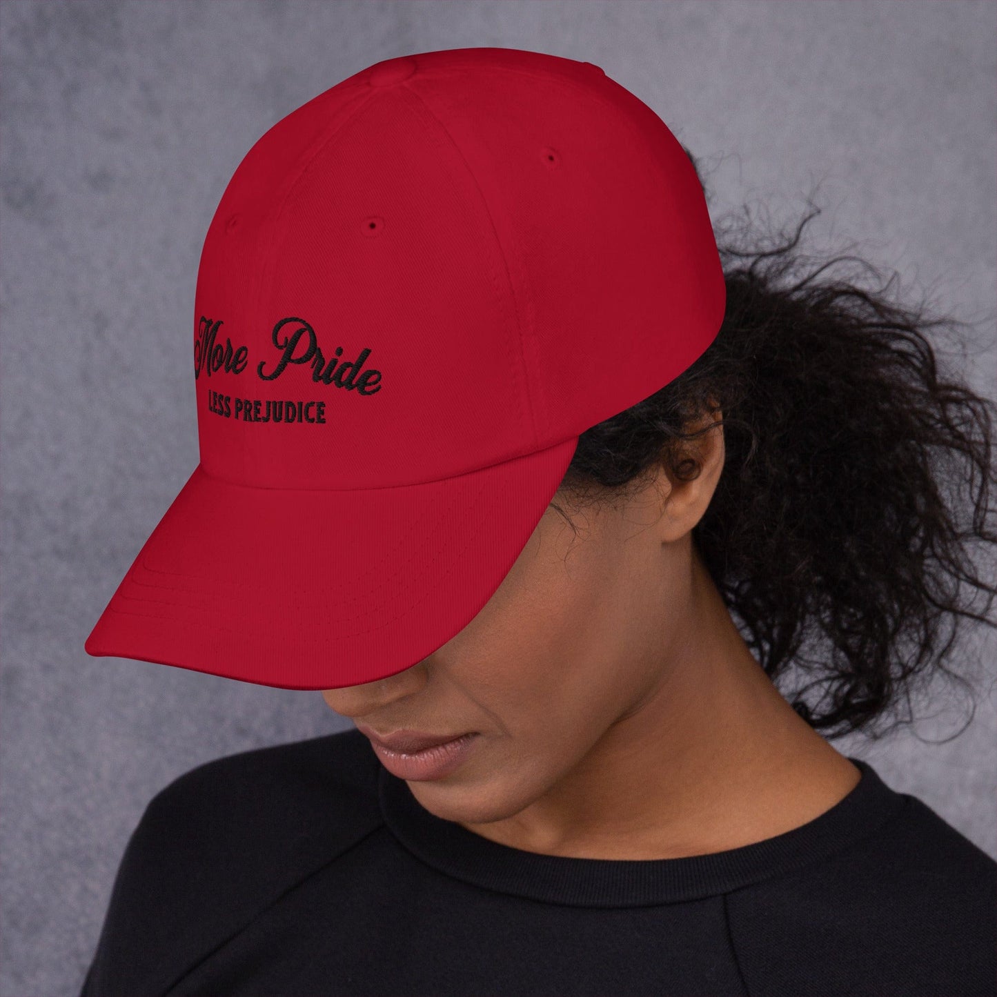 Hat "More Pride Less Prejudice" Cotton Embroidered hat