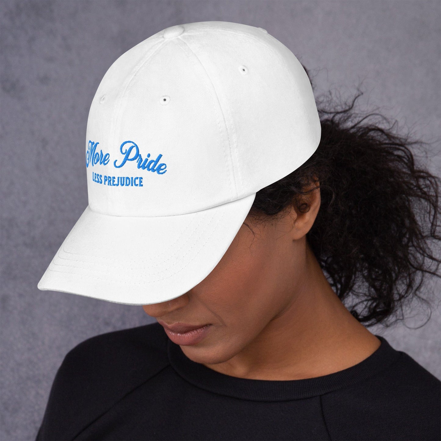 Hat "More Pride Less Prejudice" Embroidered Cotton Twill hat