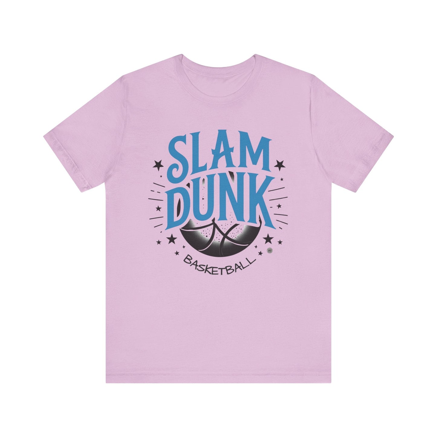 T-Shirt Basketball Tee - Slam Dunk Design Turquoise Lilac / XS
