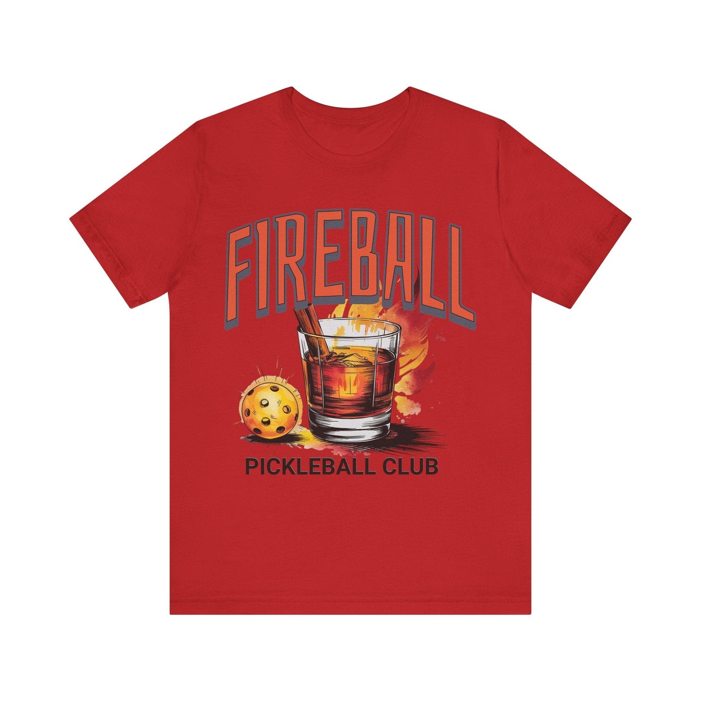 T-Shirt Fireball Pickleball Tee Red / S