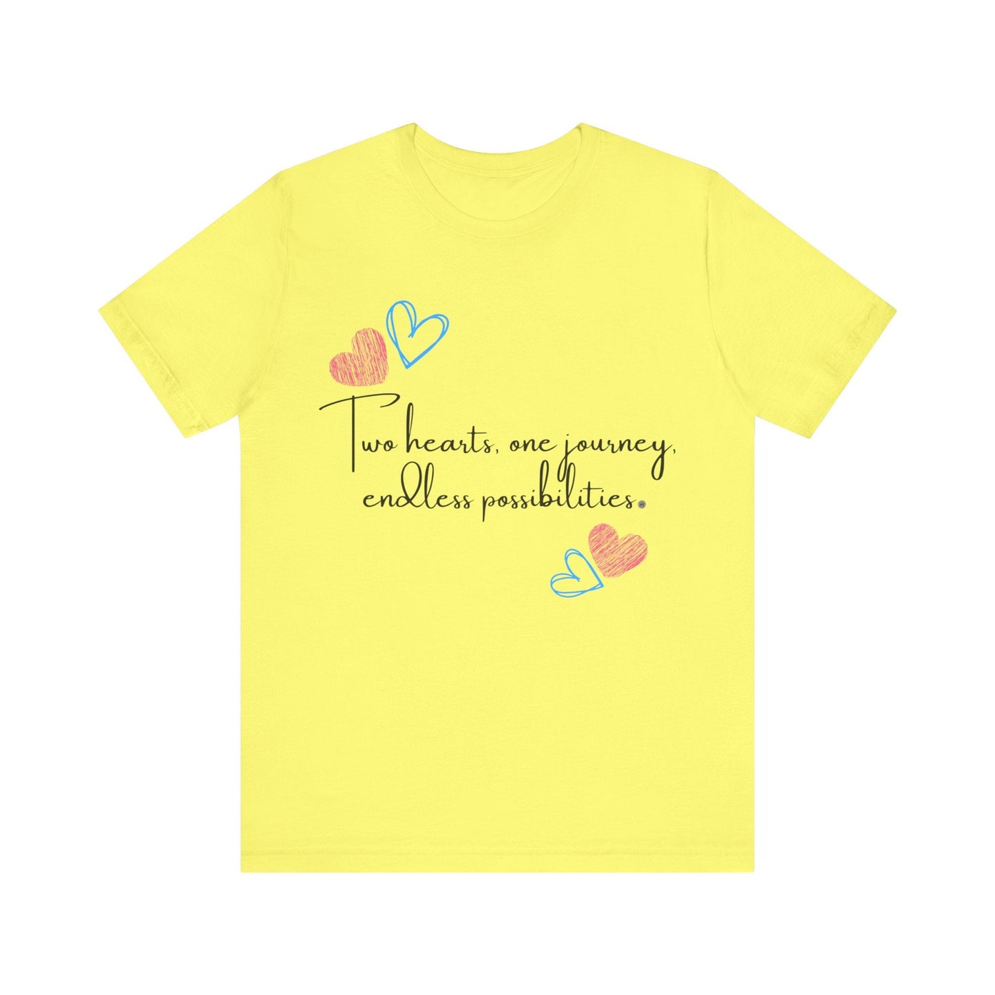 T-Shirt Two Hearts Topography Tee Yellow / S