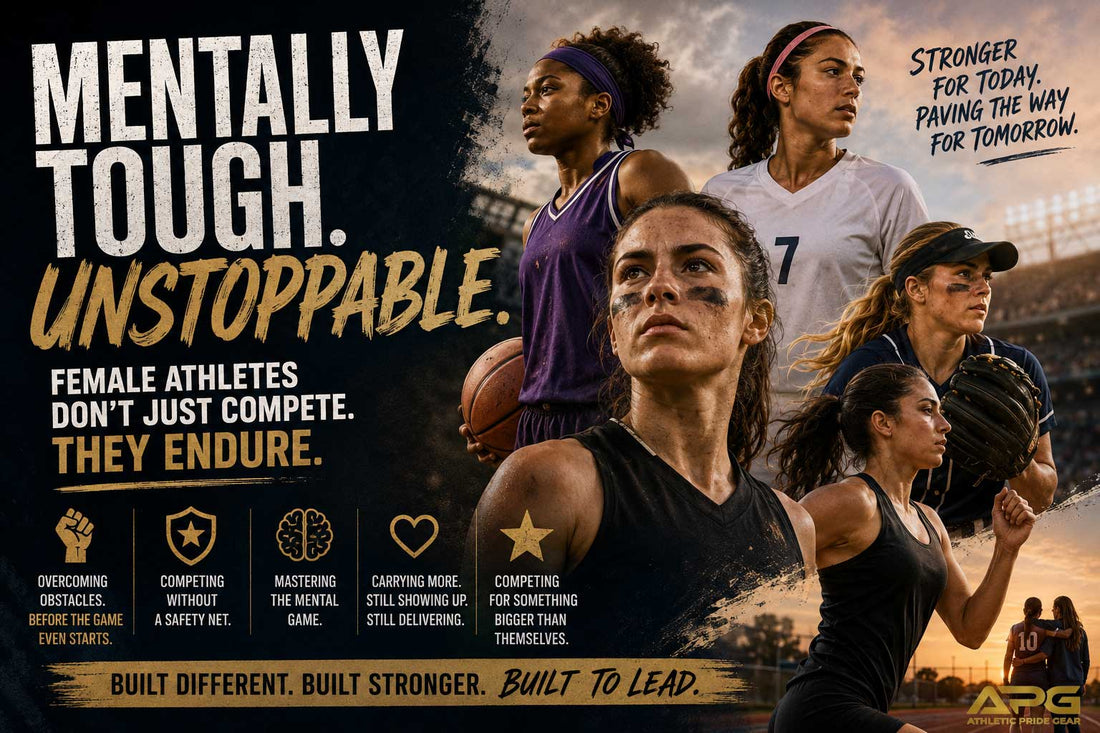 Female athletes competing — mentally tough, unstoppable, built to lead