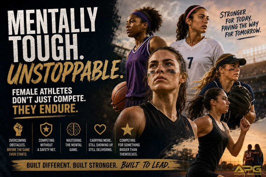 Female athletes competing — mentally tough, unstoppable, built to lead