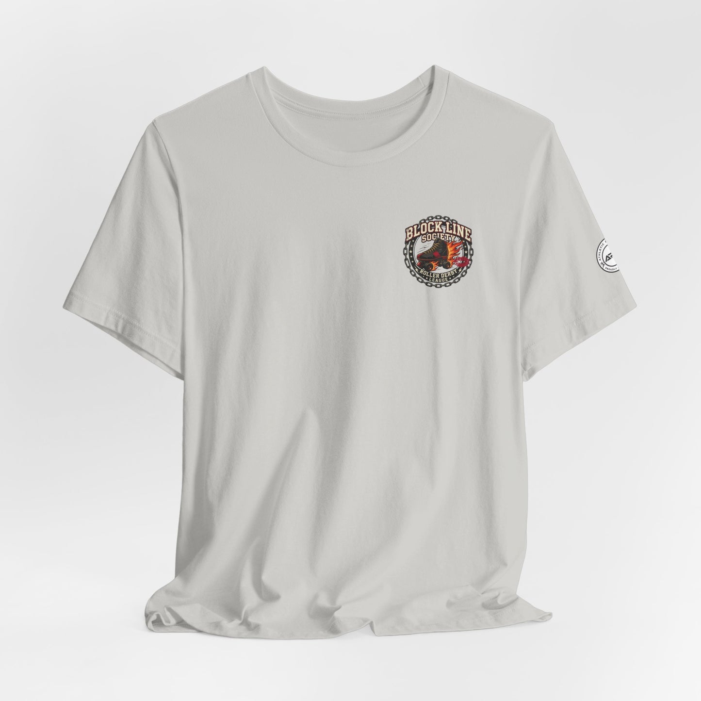 Block Line Society Roller Derby League Tee | Left Chest Crest Shirt