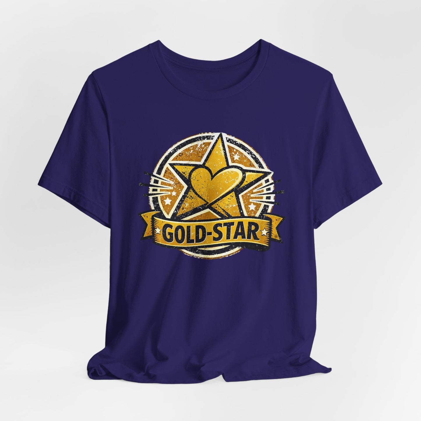 Gold-Star Graphic Tee – Bold Athletic Statement Shirt