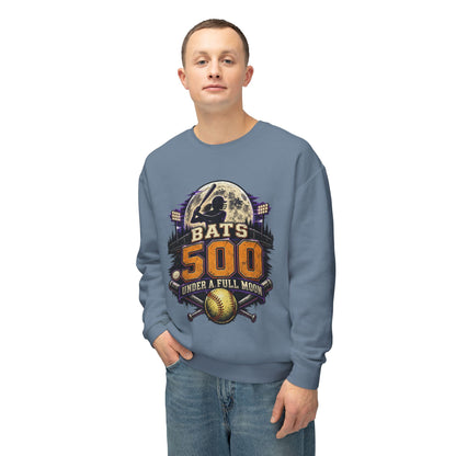 Bats .500 Under a Full Moon Lightweight Crewneck