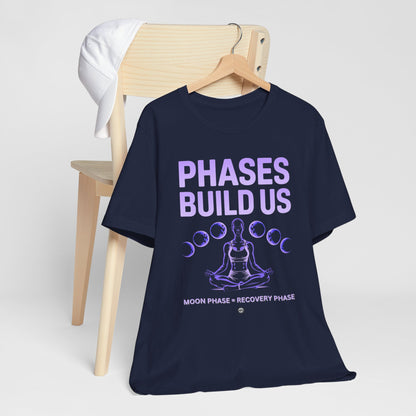 Moon Phases Recovery Tee - Purple Text