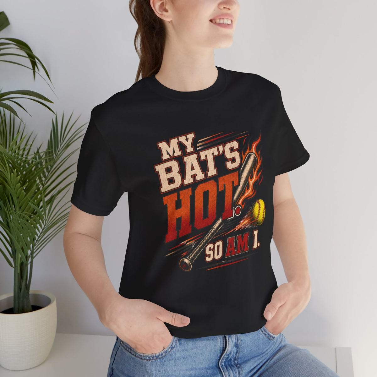 My Bat’s Hot. So Am I. Softball Tee | Athletic Pride Gear |  Unisex T-Shirt