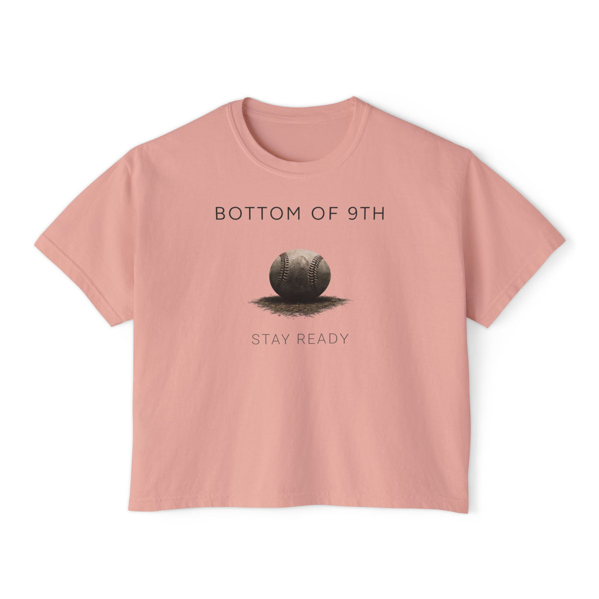 Bottom of 9th Baseball Boxy Tee – Stay Ready