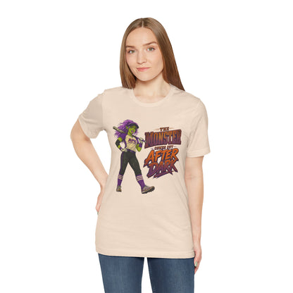 The Monster Comes Out After Dark Softball Tee