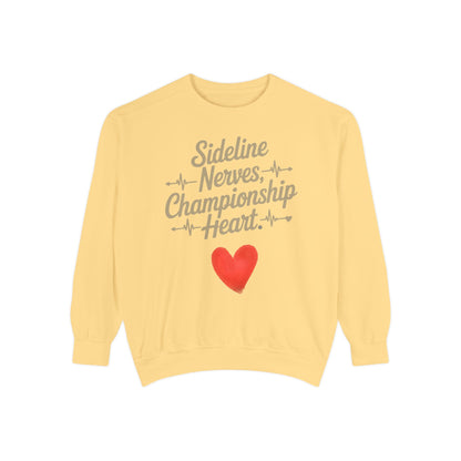 Sideline Nerves Championship Heart - Heavyweight Crewneck