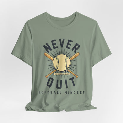 Never Quit Softball Mindset Graphic Tee