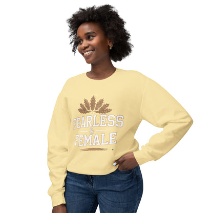 Fearless Female Crewneck Sweatshirt — Lightweight Unisex Pullover