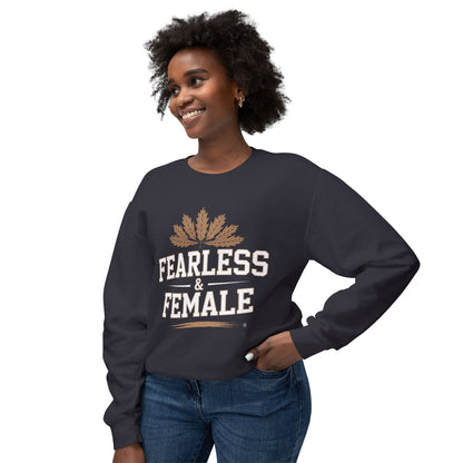 Fearless Female Crewneck Sweatshirt — Lightweight Unisex Pullover