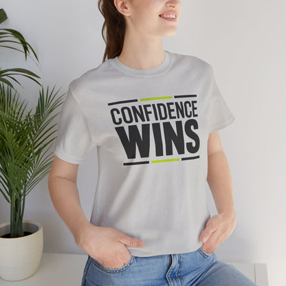 Confidence Wins Tee with Sleeve Logo T-Shirt