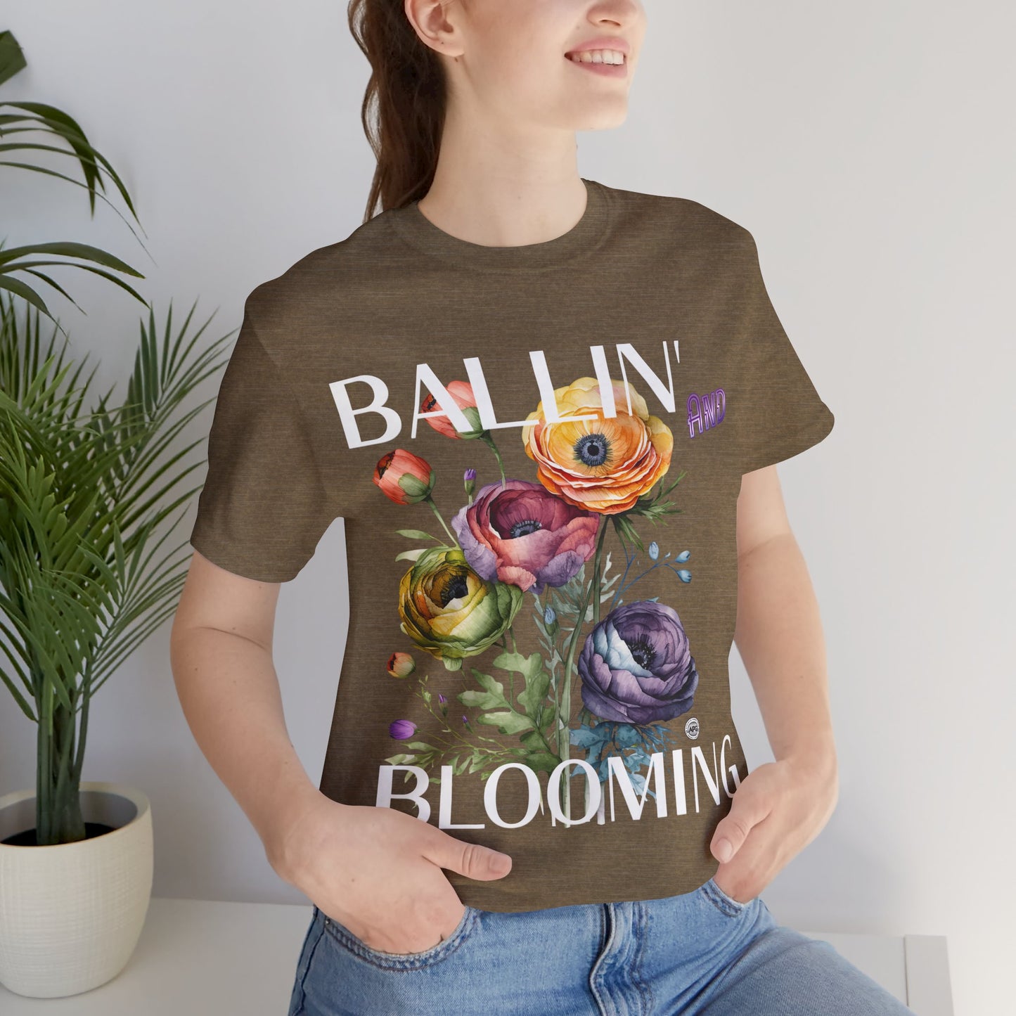 Ballin and Blooming tee