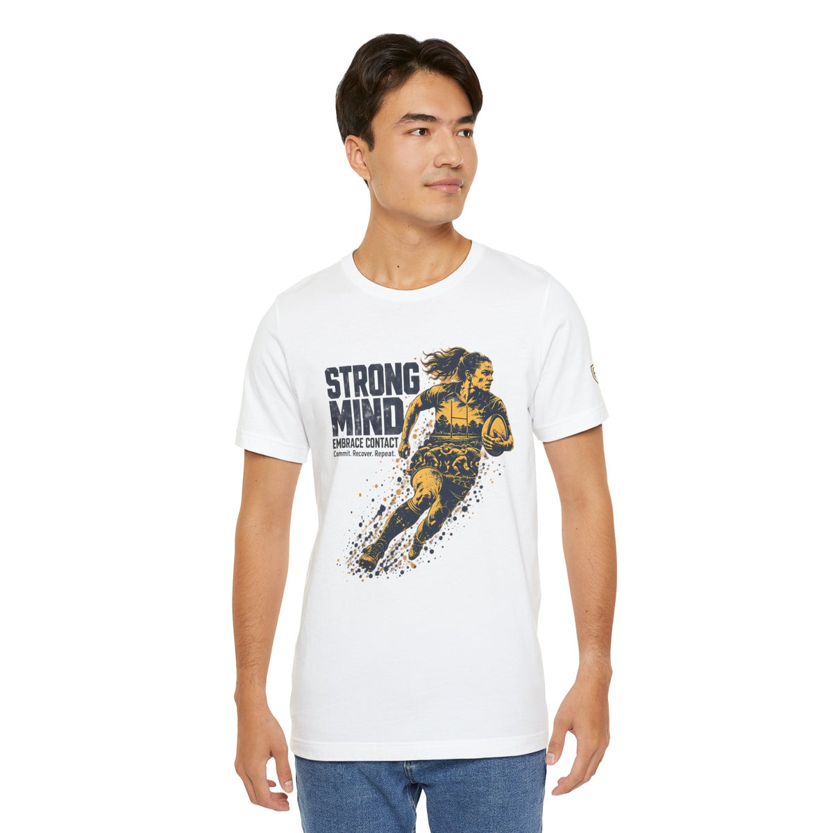 STRONG MIND Rugby Tee – Embrace Contact | Unisex