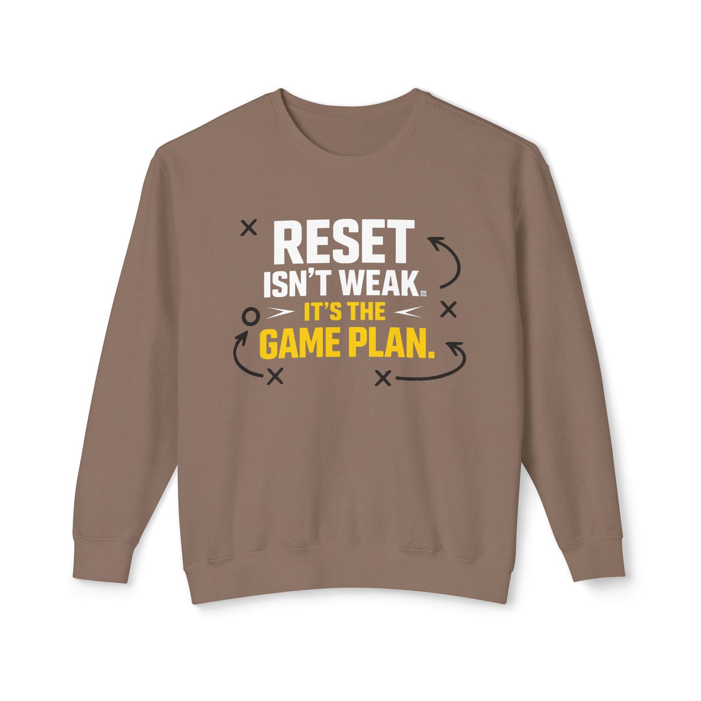 Reset Isn't Weak It's The Game Plan Sweatshirt — Athletic Crewneck