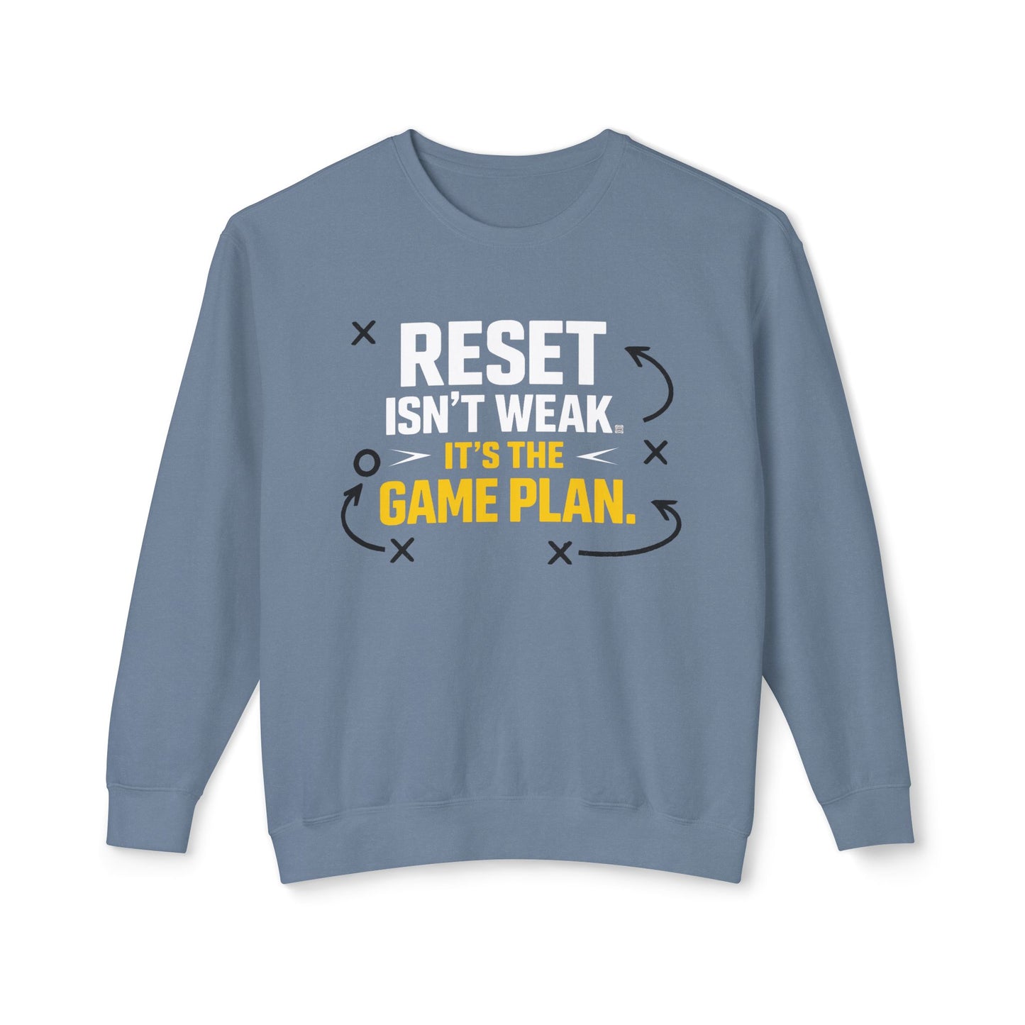 Reset Isn't Weak It's The Game Plan Sweatshirt — Athletic Crewneck