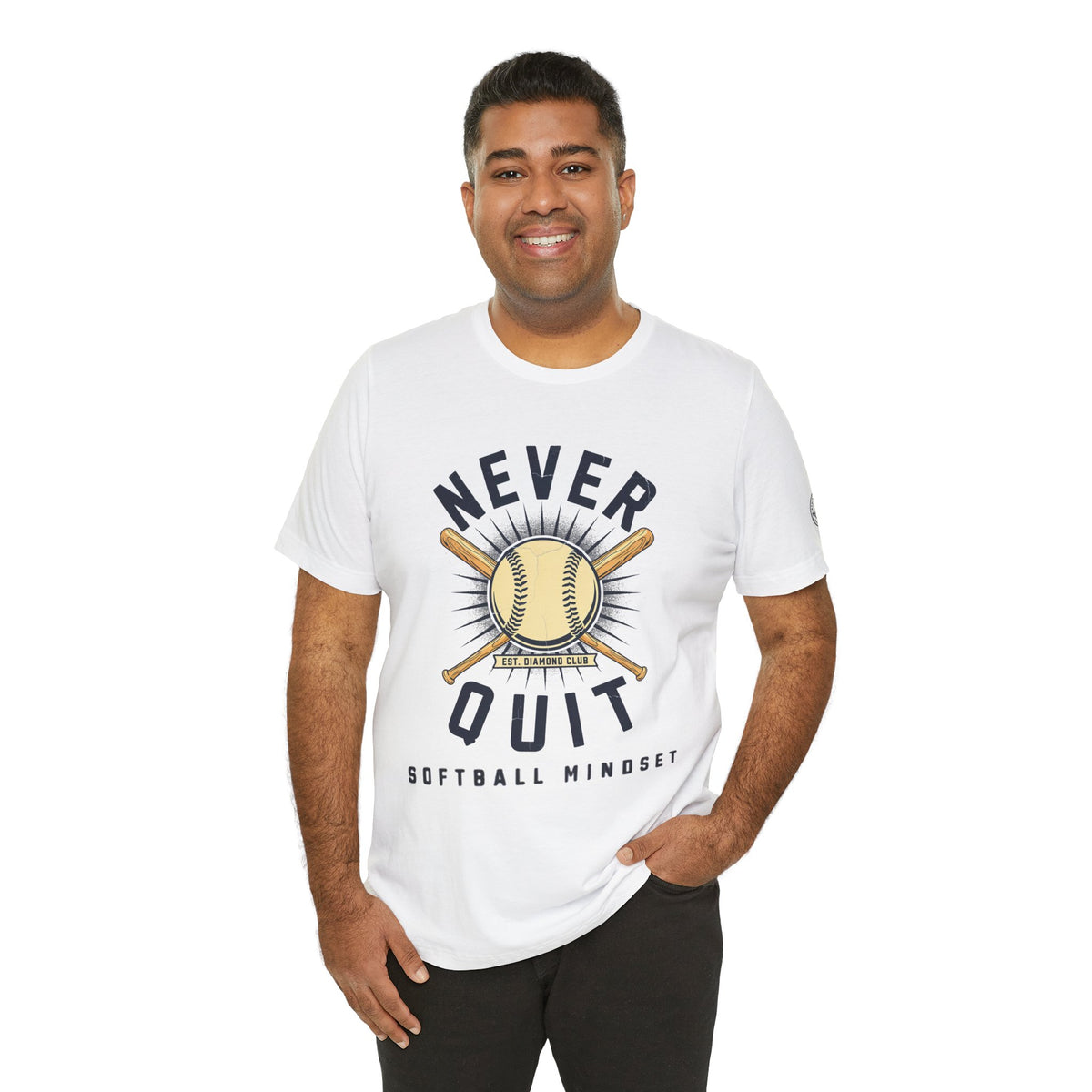 Never Quit Softball Mindset Graphic Tee