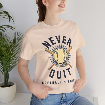 Never Quit Softball Mindset Graphic Tee