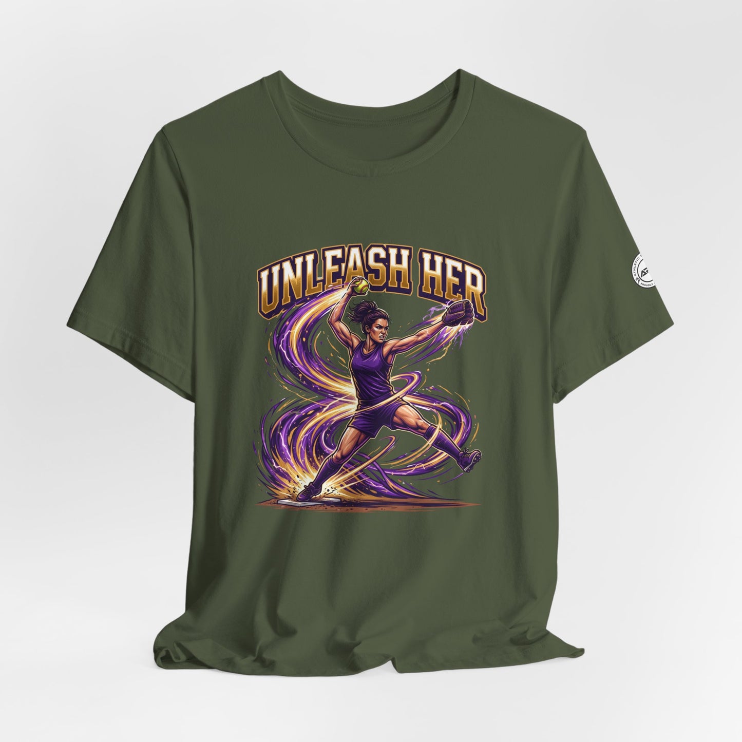 Unleash Her Softball Pitcher Graphic Tee