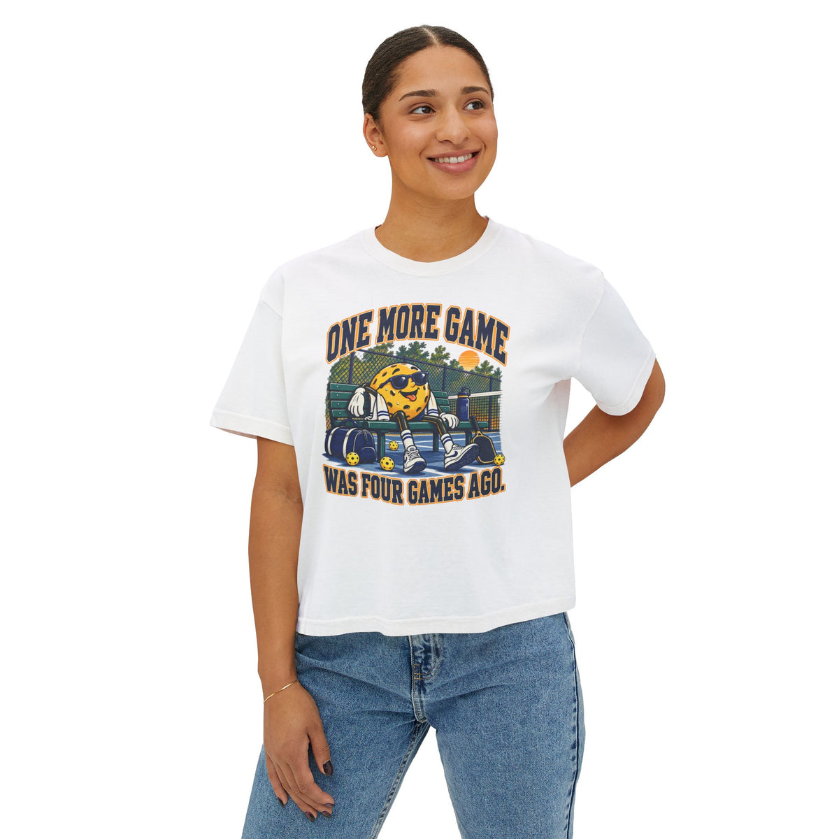 One More Game Was Four Games Ago. — Women’s Boxy Tee