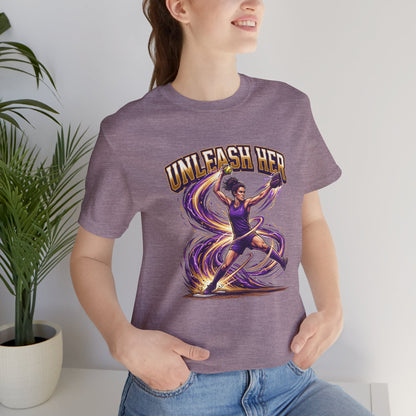 Unleash Her Softball Pitcher Graphic Tee