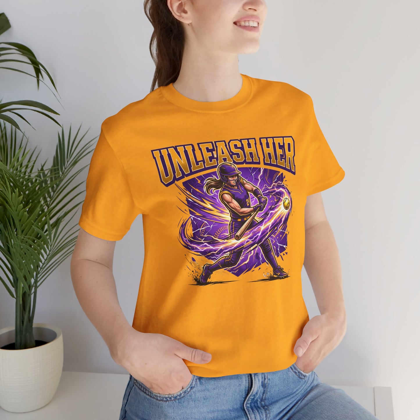 Unleash Her Softball Hitter Graphic Tee