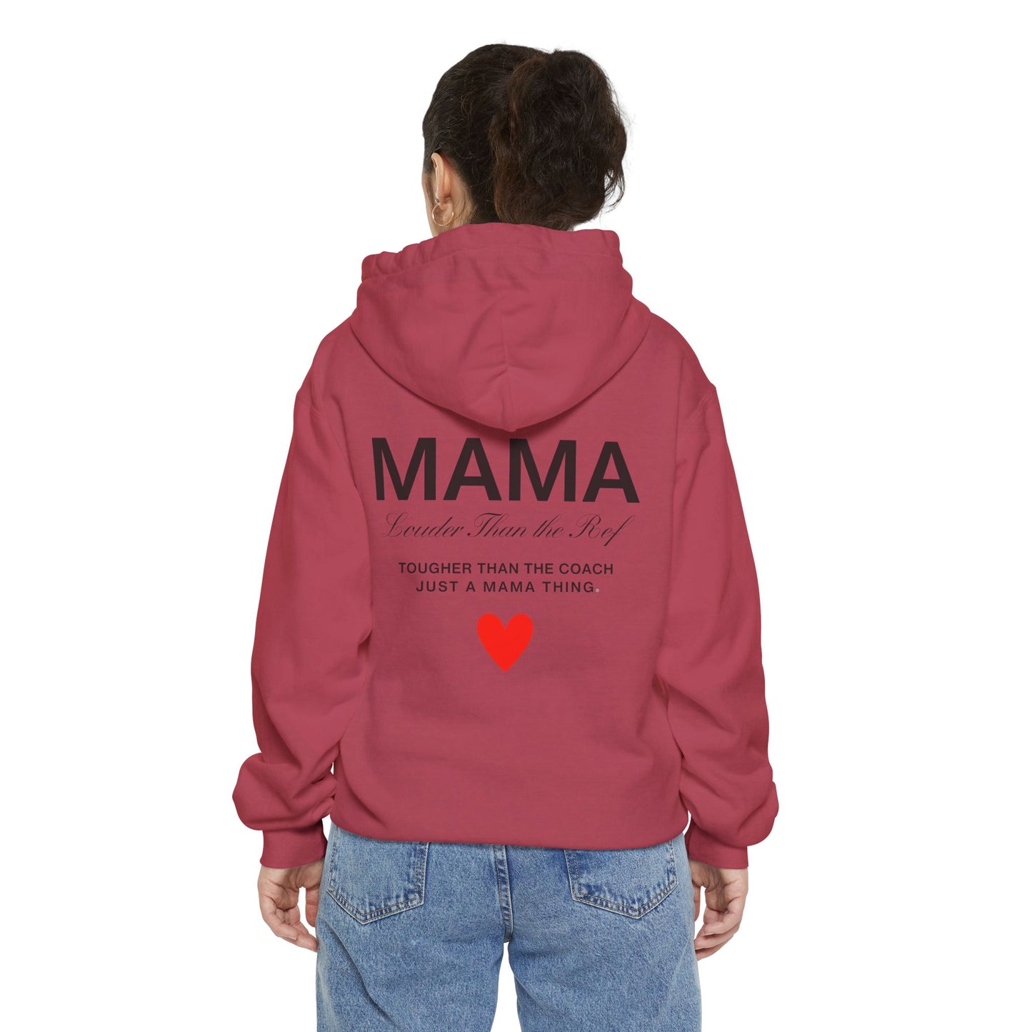 MAMA Hoodie – Louder Than the Ref, Tougher Than the Coach | Heart Front, Hoodie