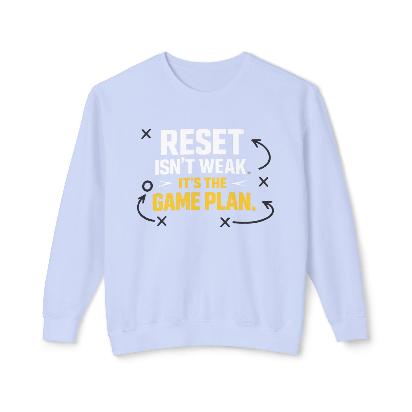 Reset Isn't Weak It's The Game Plan Sweatshirt — Athletic Crewneck