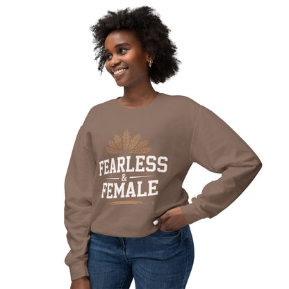 Fearless Female Crewneck Sweatshirt — Lightweight Unisex Pullover