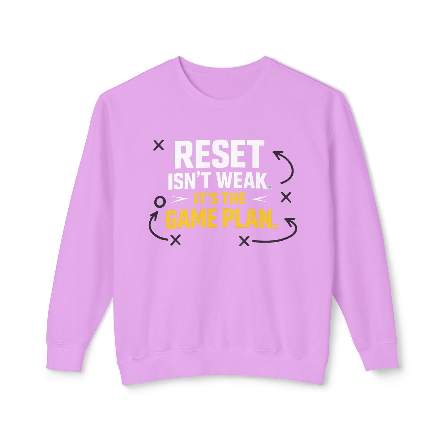 Reset Isn't Weak It's The Game Plan Sweatshirt — Athletic Crewneck