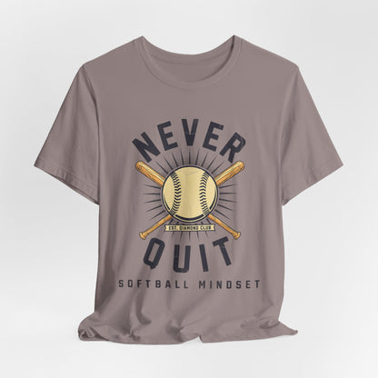 Never Quit Softball Mindset Graphic Tee
