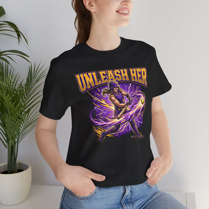 Unleash Her Softball Hitter Graphic Tee