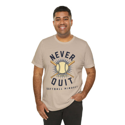 Never Quit Softball Mindset Graphic Tee