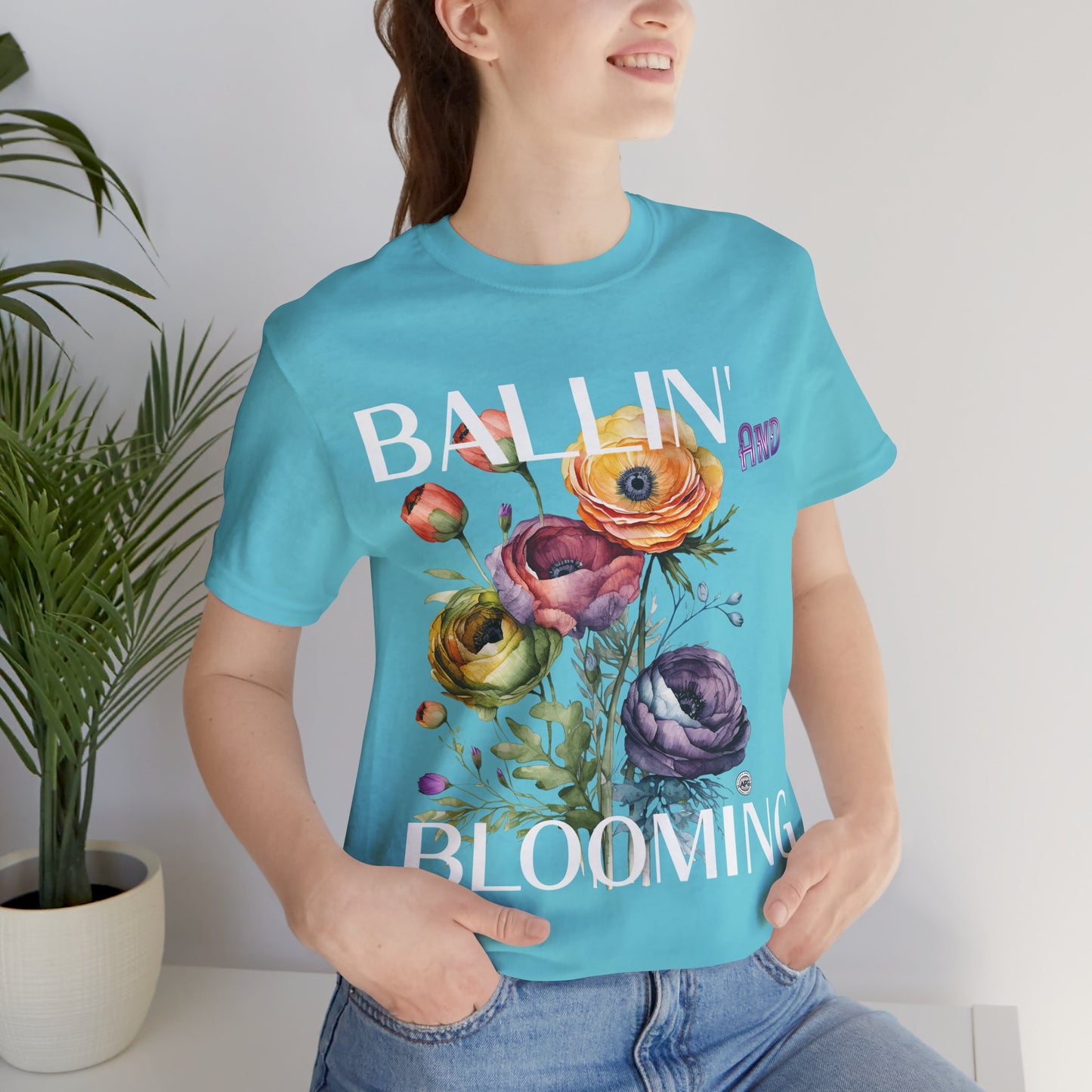 Ballin and Blooming tee