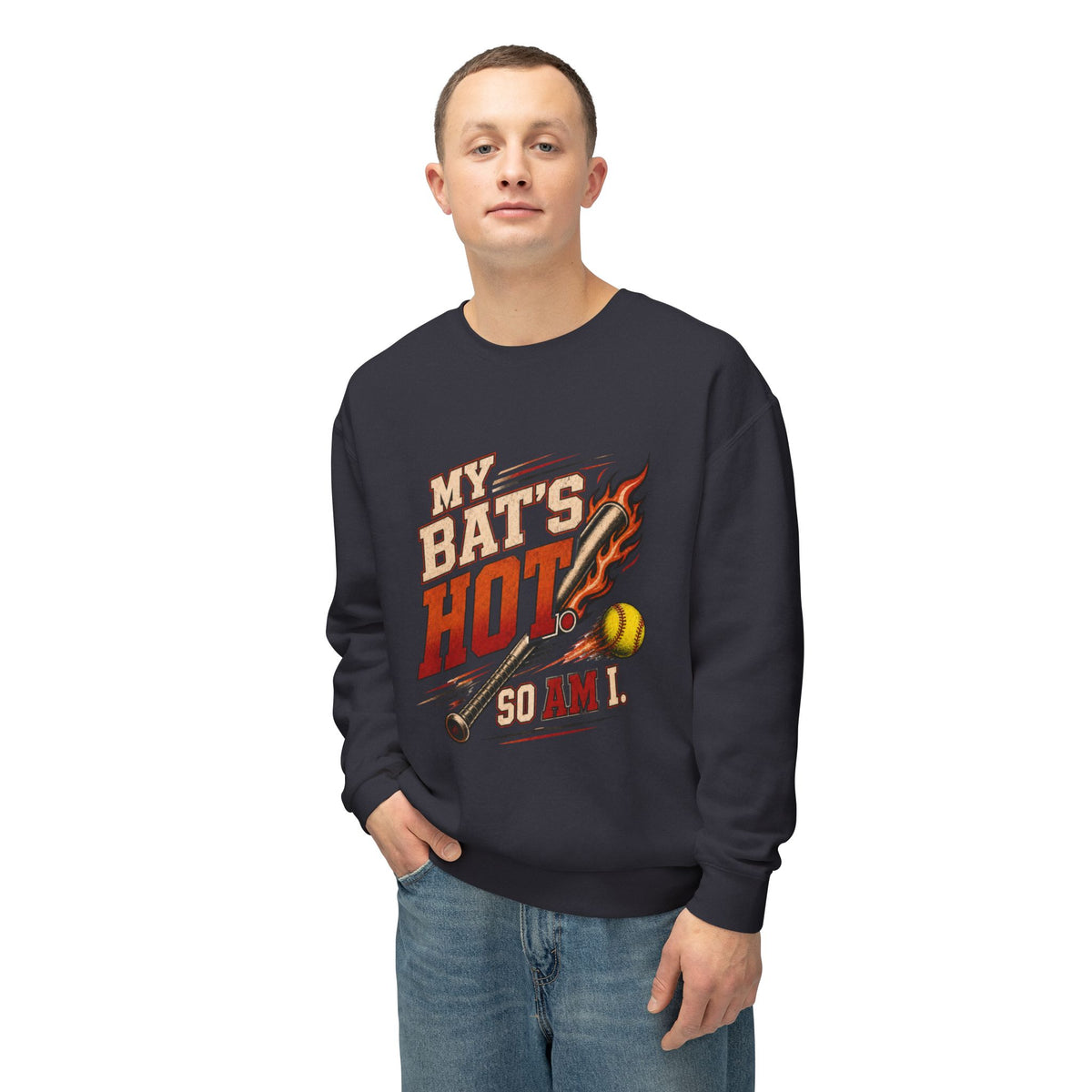 My Bat’s Hot. So Am I. Lightweight Crewneck