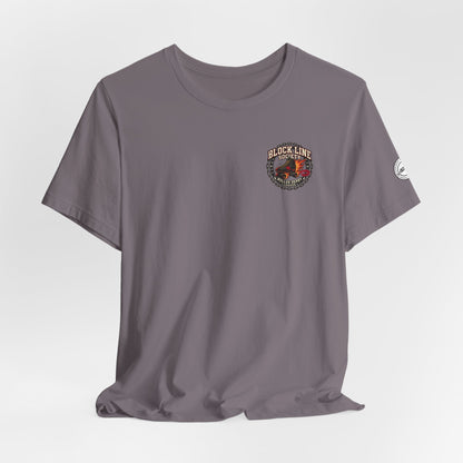 Block Line Society Roller Derby League Tee | Left Chest Crest Shirt