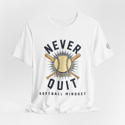 Never Quit Softball Mindset Graphic Tee