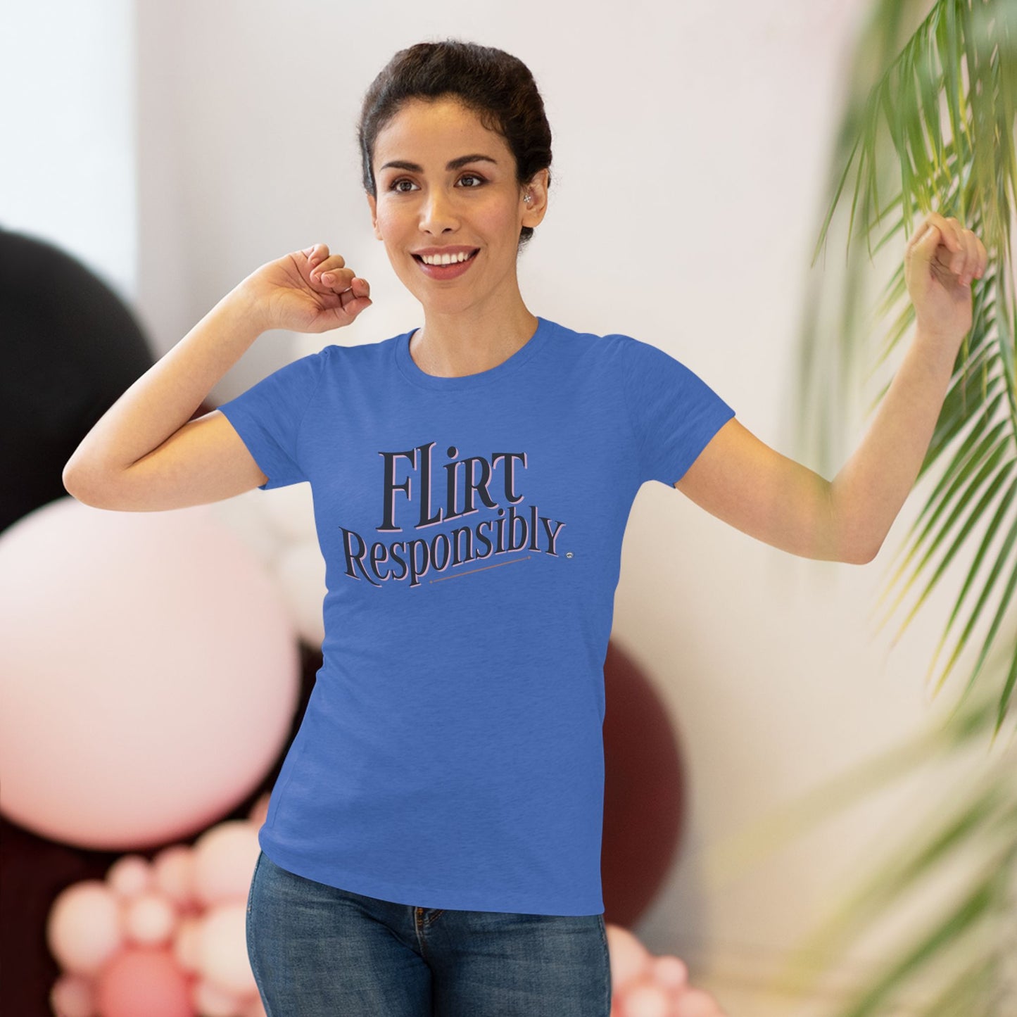 Flirt Responsibly Women's Triblend Sleep Tee | Fun Casual Shirt for Dates, Parties, Gifts, and Everyday Wear