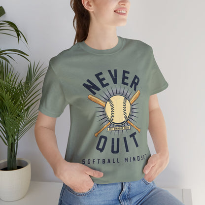 Never Quit Softball Mindset Graphic Tee