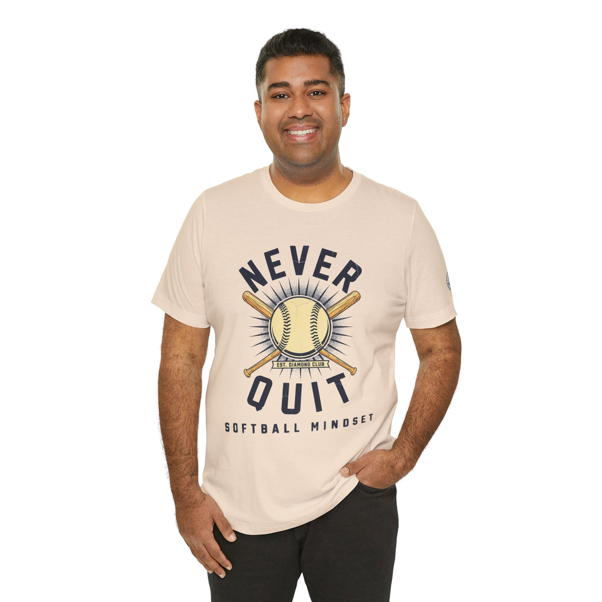 Never Quit Softball Mindset Graphic Tee